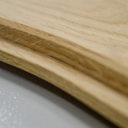 Curvilinear wood flooring