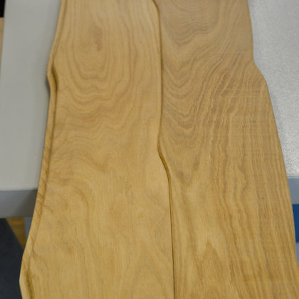 Curvilinear wood flooring