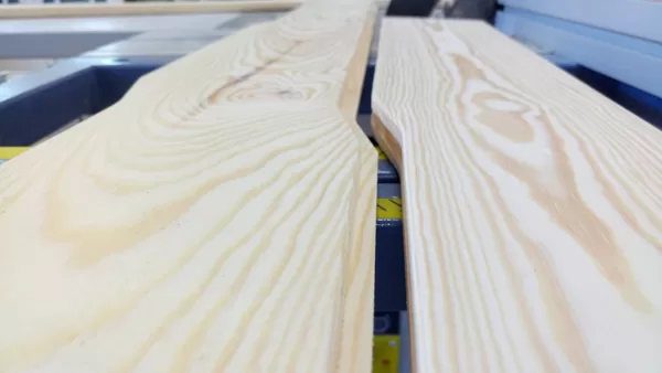 Curvilinear wood flooring