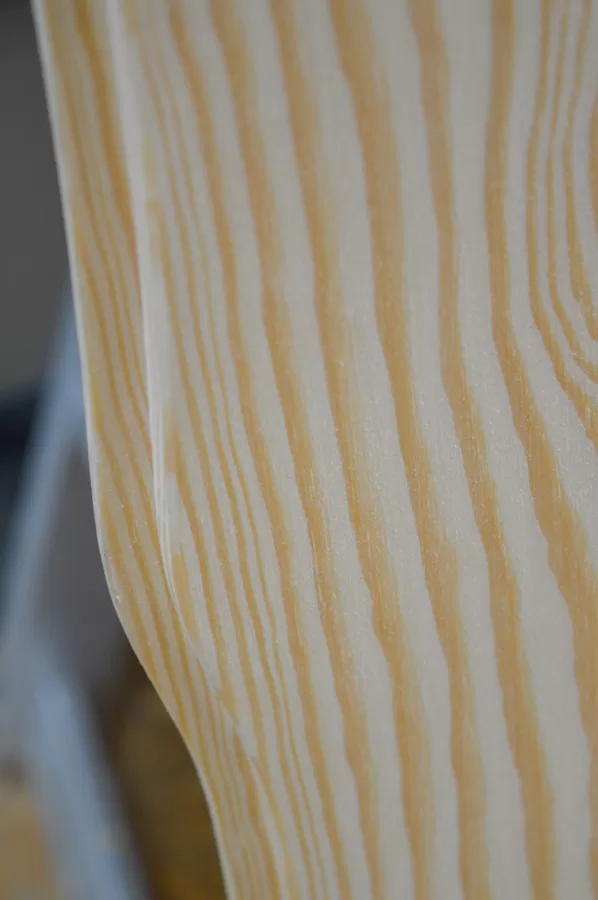 Curvilinear wood flooring